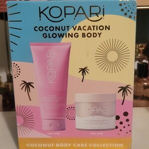Kopari Coconut Vacation Glowing Body Set - Pink and White